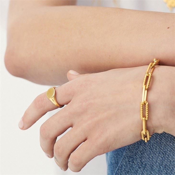 signet ring gold plated
