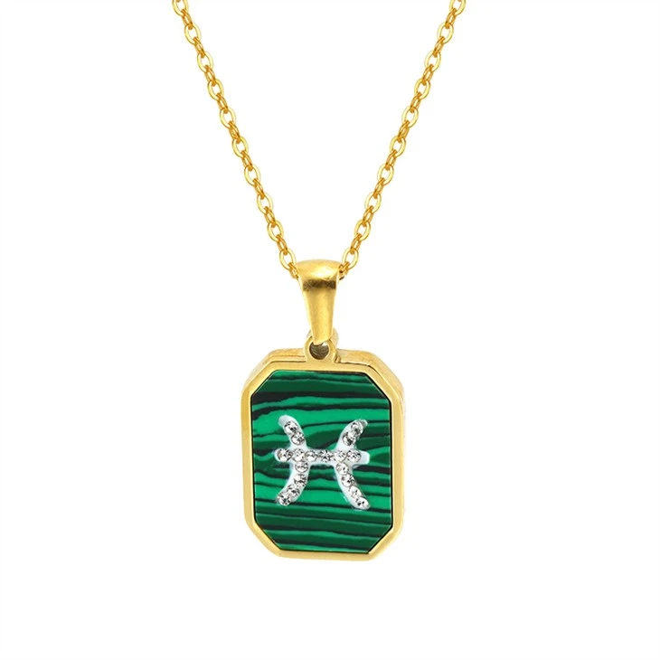 Fiskarna Zodiac hänge halsband