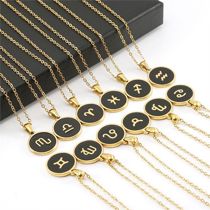 coin zodiac necklace