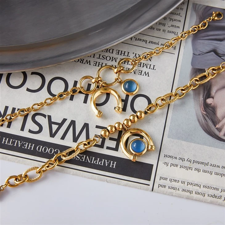 Blue Resin Horseshoe Link Bracelet price