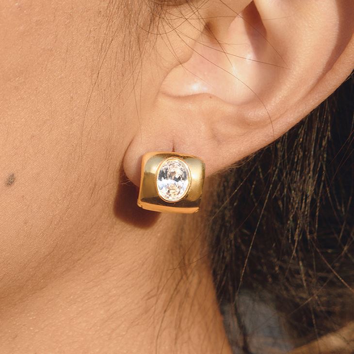 Klassiska Chunky Square Hoops