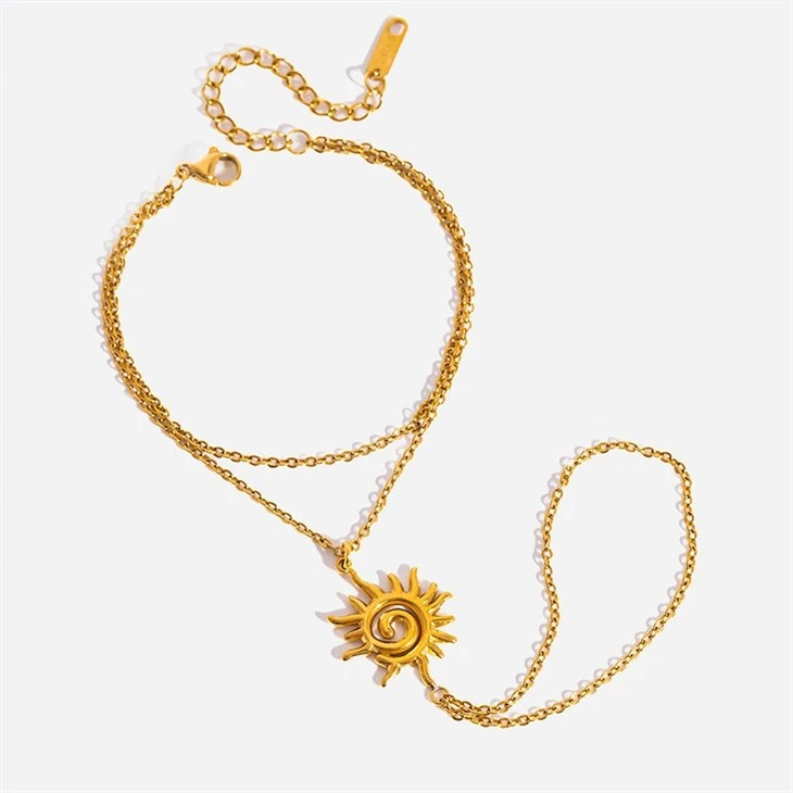 Double Layer Spiral Sun Hand Chain high quality