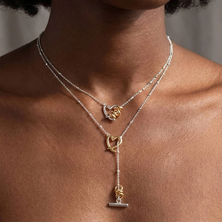 Hjärta OT-spänne halsband