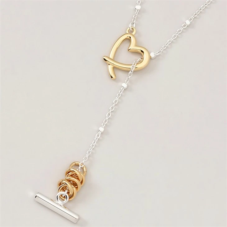 Heart OT Buckle Necklace high quality