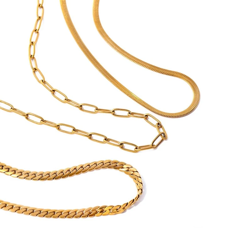 Herringbone Chain Charm Necklace