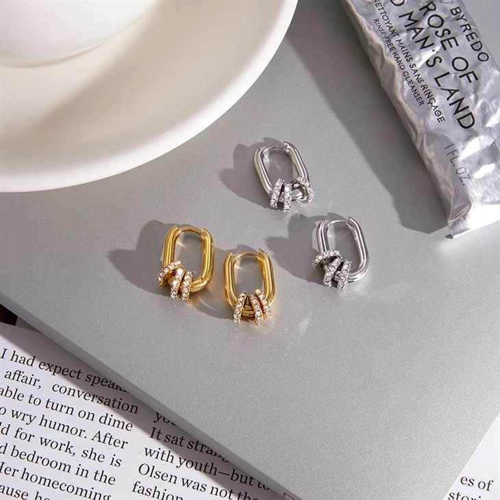 Lucky U Shaped Hoop Earrings price