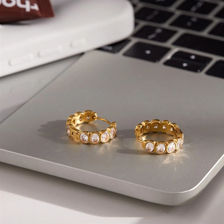 Luxury Zircon Hoop Earrings price