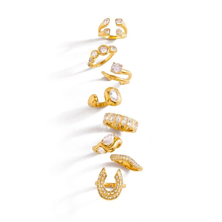 Minimalist Open Zircon Rings high quality