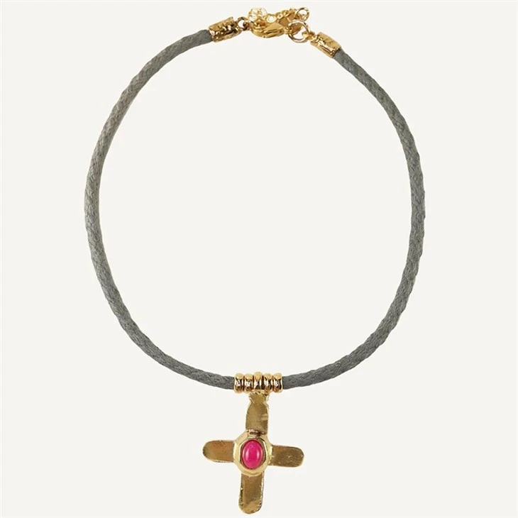 Natural Stone Cross Braided Rope Necklace best
