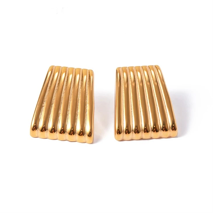 Ribbstickat rektangelörhänge