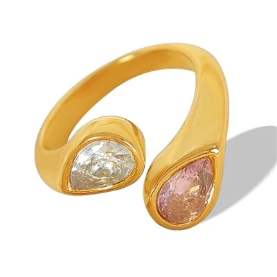Öppna Tear Drop Ring