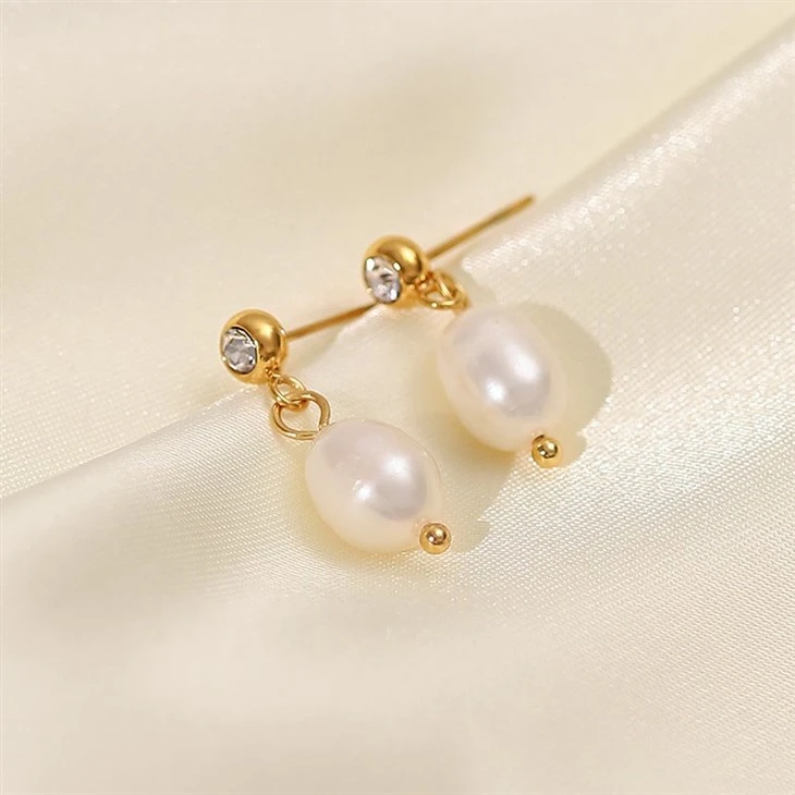 Stud Link Elegant Pearl Drops high quality