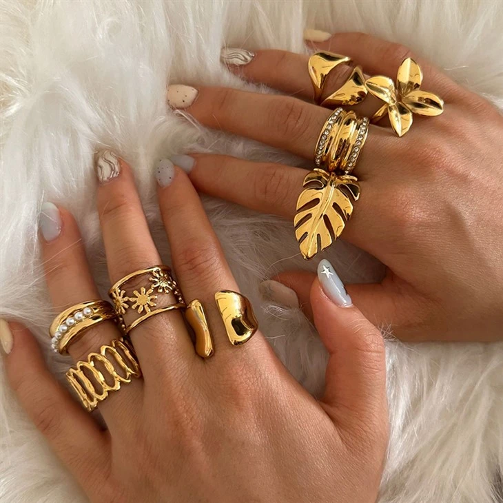 Vintage geometriska ringar