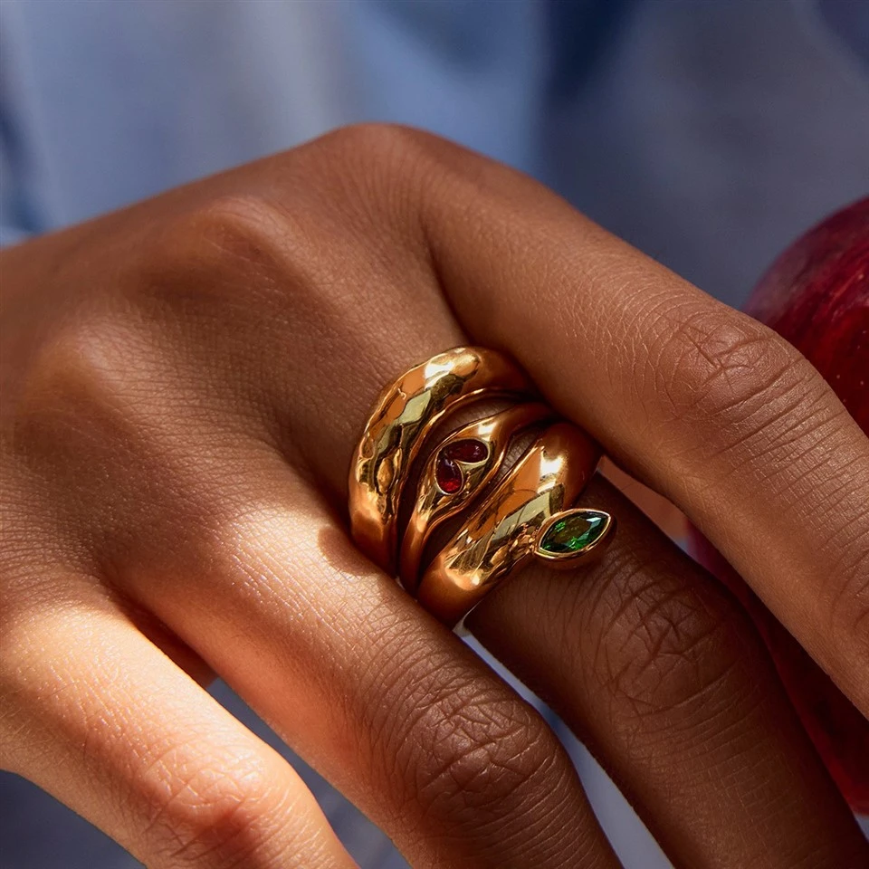 Zircon Dome Ring Set